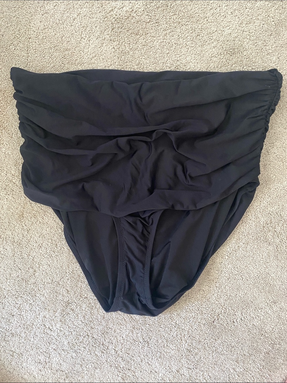 J. Crew High Waisted swimsuit Bikini bottom Black Large